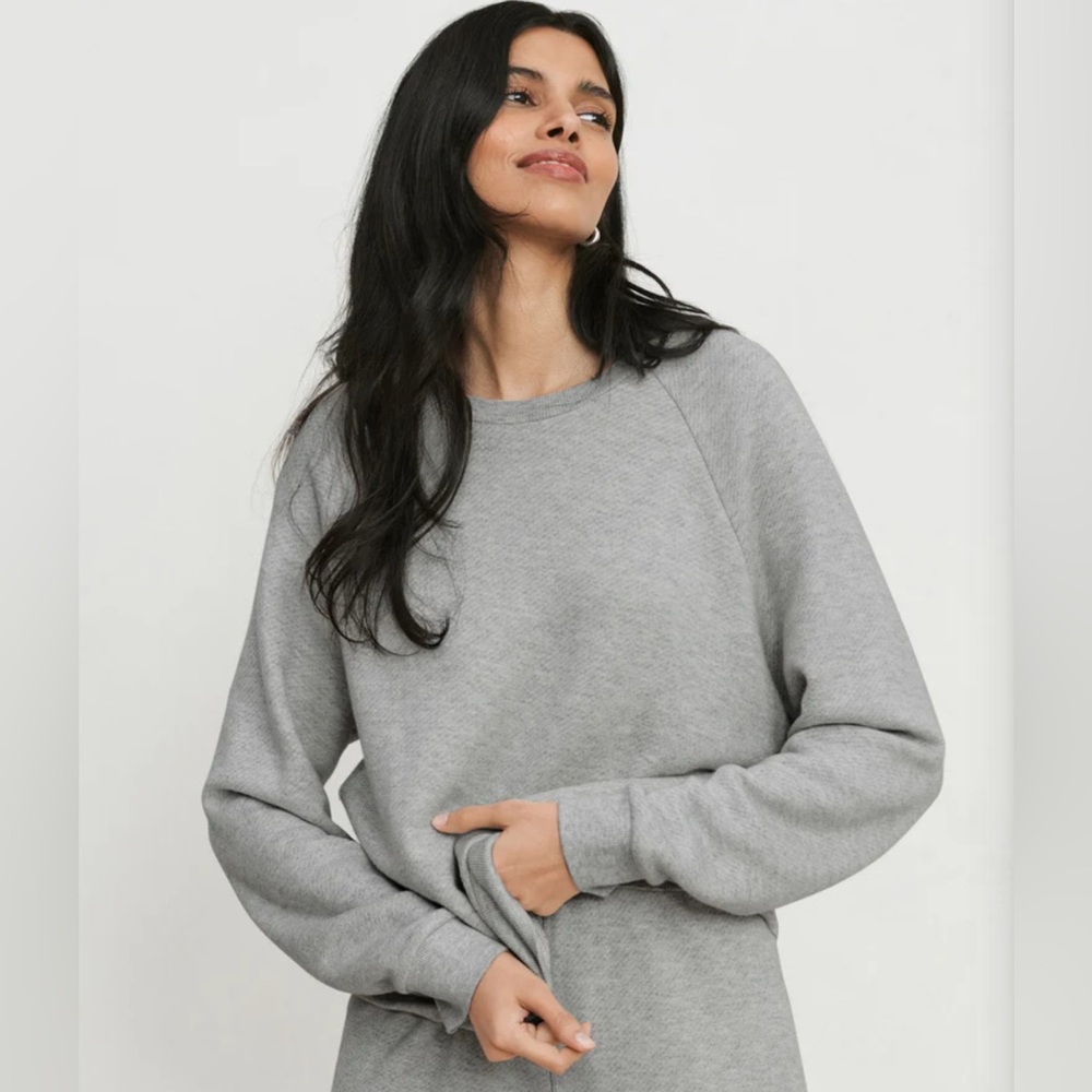 Jenni Kayne Heather Gray Crewneck Sweatshirt
